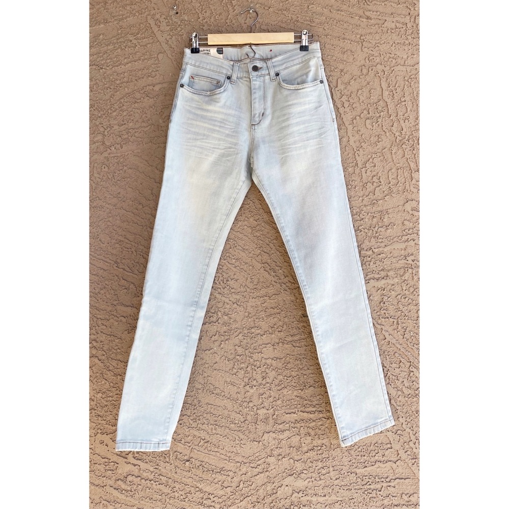 MARINE LAYER NWOT Slim Straight Leg Lightwash Jeans in Light Indigo 30x30 - Picture 5 of 10